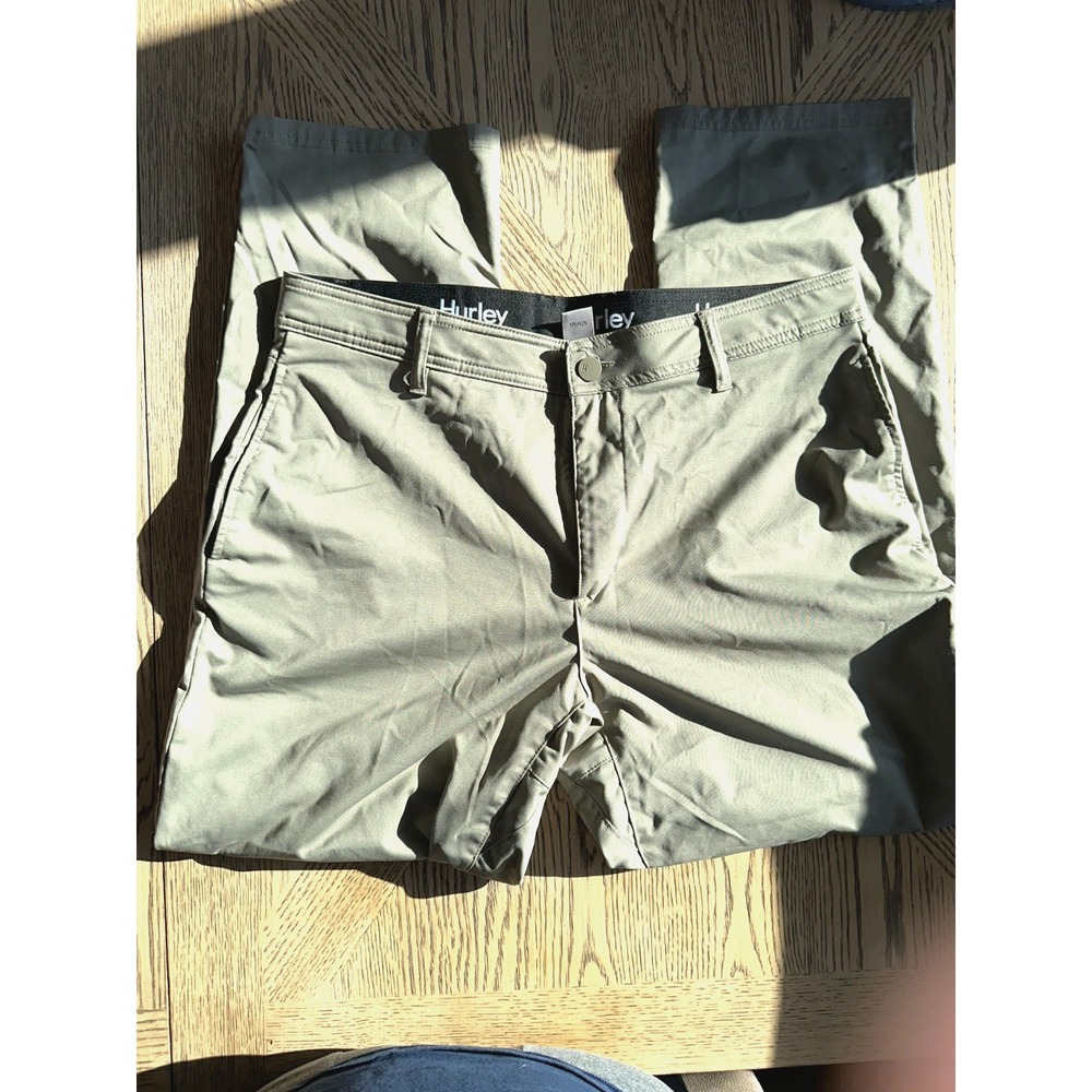 Hurley Tan Khaki Stretch Moisture Wicking Size 38 Tech Pants‎